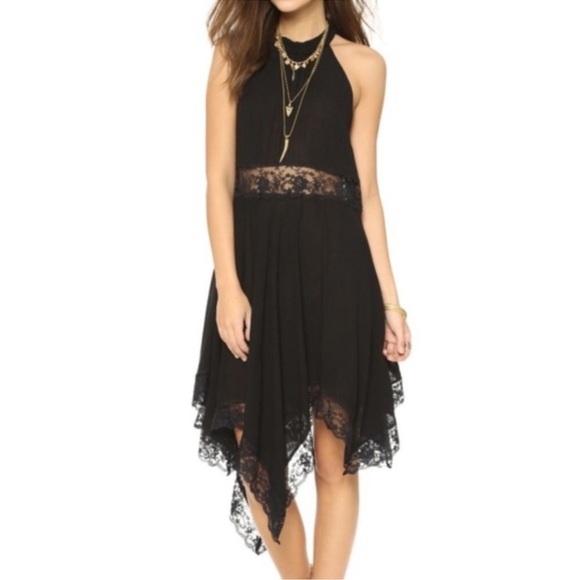 Free People intimately Go Lightly Handkerchief Hem High Neck Sleeveless Dress - Picture 1 of 10